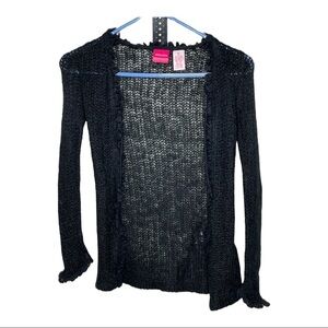 Xhilaration Carnigan Black Sweater Sz Small 6X